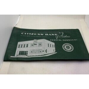 Citizens Bank of Festus, MO Deposit Cash Money Checks Bag Pouch Vintage